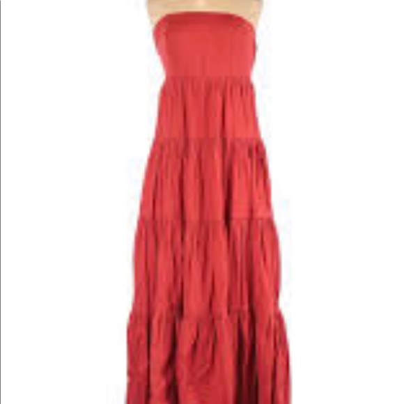 Edme & Esvllte boho strapless maxi dress size 10 - Picture 2 of 11